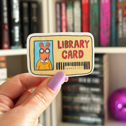 Arthur Library Card Sticker