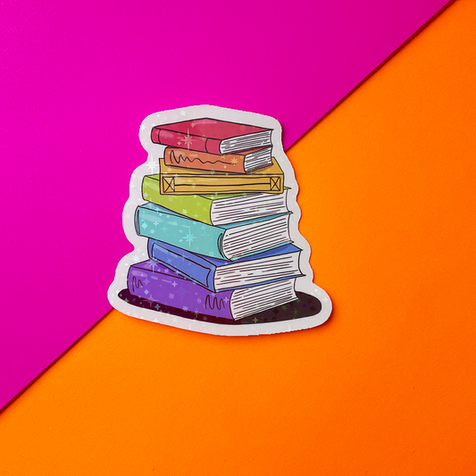 Pile of Books Sticker